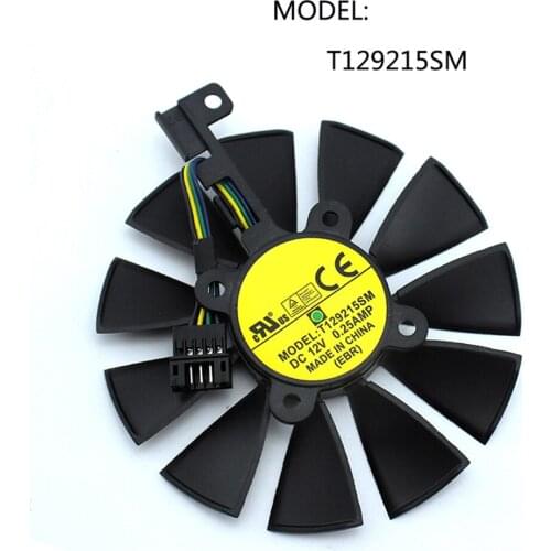 T129215SU T129215SM Graphics Card Fan Video Card Cooler Fan Cooling Fan for ASUS Strix GTX 1060 1070 1080