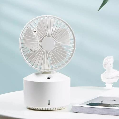 Wellsmart 3-in-1 Fan Desktop Night light Spray Low noise Room High capacity Portable Super battery life 2021 hot