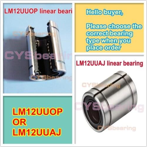 12mm shaft open LM12UUAJ LM12UUOP 12X21X30MM linear motion bush bearing