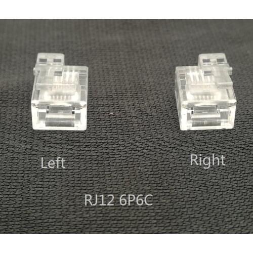 20PCS/lot R12 connector 6P6C right buckle left buckle cable plug cable plug crystal head