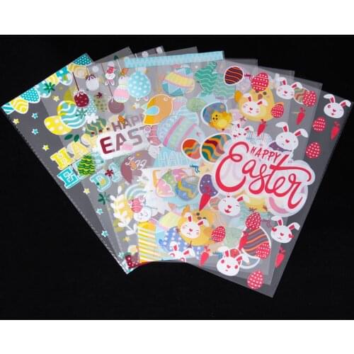 50Pcs/Pack Cute Rabbit Ear Cookie Bag Gift Bag Candy Biscuits Snack Baking Package Wedding Favors Easter Decor Party Supplies