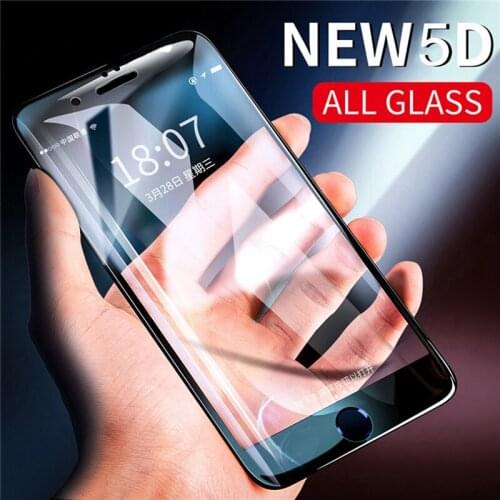 5D Tempered Glass Screen Protector Film For iPhone 6 6s 7 8 Plus X 5D Full Cover Edge Cold Carving Glass for iphone XS MAX XR 10