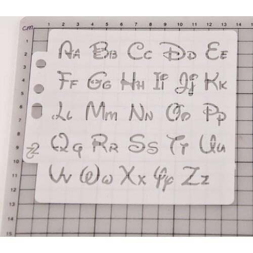 Alphabet Letter Stencils Template Painting Scrapbooking Embossing Stamping Album Card DIY B36C
