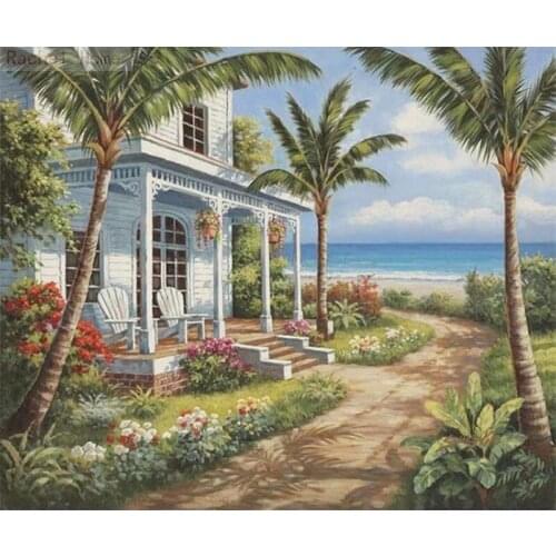 Diamond Embroidery Diy Diamond Painting Cross Stitch Kits Diamond Mosaic Seaside scenery Full Square Diamond Embroidery CS247