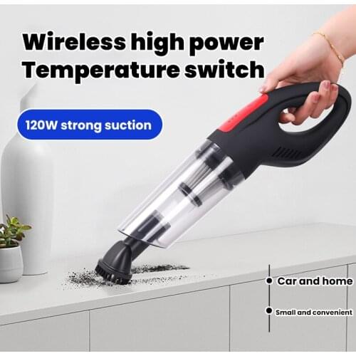 Wireless Wired Car Vacuum Cleaner 120W Handheld Auto Interior Vaccum Cleaner Mini Wet Dry Vacuum Cleaner for Car Home Pet Hair