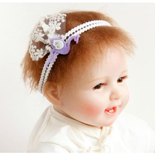 Wholesale 12pcs Fashion Cute Felt Purple Flamingo Girls Hairbands Solid Kawaii Lace Animal Bird Headbands Hair Accessories