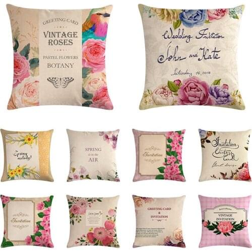 Home Decor Cushion Cover Spring Is In The Air Throw Pillowcase Pillow Covers Cushions Home Decor Cojines Decorativos Sofa ZY1083
