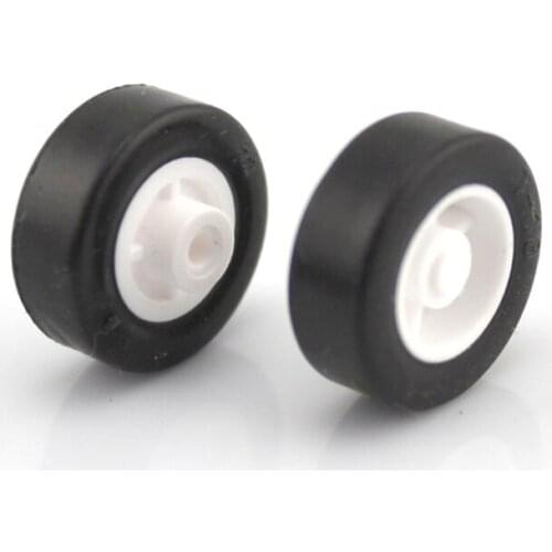 Smooth rubber wheels 2 * 18mm Mini small wheels diy steam educational material