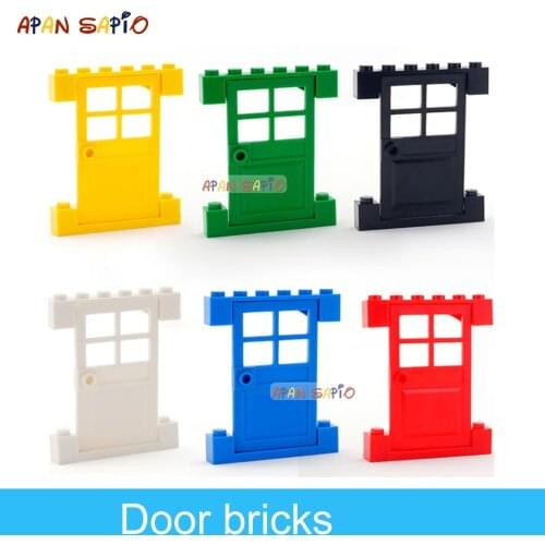 DIY Building Blocks Figures Bricks Door or Window Educational Creative Size Compatible With lego Plastic Toys for Children
