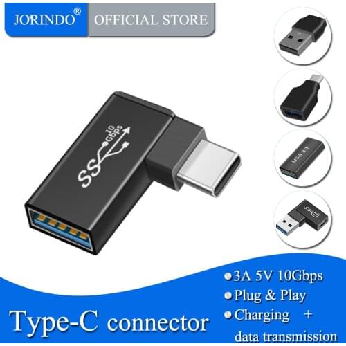 JORINDO Type-C male to USB3.0 female Data transfer converter,USB3.0 male to USB3.1 female ,Charging data transmission 3A/10gbps