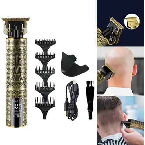 Professional Hair Trimmer Clipper Shaving Machine Hair Cutting Cordless USBRechargeable Cordless Shaver Trimmer