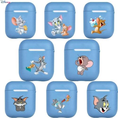 Cute cartoon C-cat and M-mousePattern Case for Airpods Pro 1/2 Cover Protective Earphone Cases Headphones Funda Protective For A