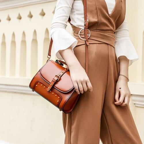 Fashion Genuine Leather Crossbody Bags For Women 2020 Luxury Design Ladies Shoulder Cowhide Bags Small Messenger Cross Body Flap