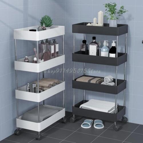 Floor-standing Toilet Racks Bathroom Toilet Storage Rack Vanity Kitchen Storage Supplies Free Punch