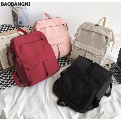 New Nylon Backpack Women Fashion Travel Bagpack College Student Backbag Boo bag school bags for teenager girls Mochila