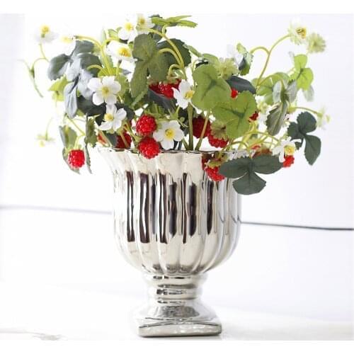 New French Frambuesa Artificial Fake Strawberry Fruit Plant Flower 28CM Branch Bouquet Wedding Home Decor
