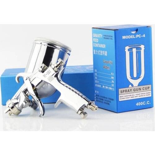 Spray Gun W-101 Stainless Steel 400cc Cup Air Spray Gun Paint Hand Manual Professional HVLP Spray Guns 1.0/1.3/1.5/1.8mm Nozzle