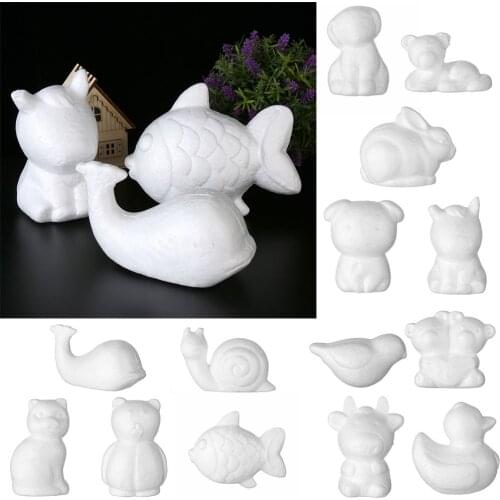 Crafts Children Toys Christmas Gifts Home Decoration White Polystyrene Foam Balls Styrofoam Animals Shape