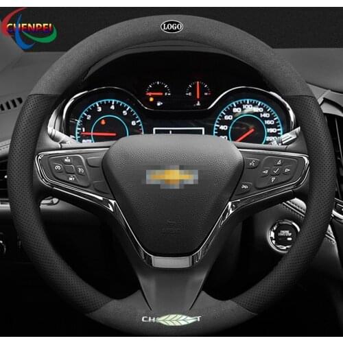 Anti-Slip Suede Car Steering Wheel Cover For Chevrolet Captiva Cruze Spin Optra Trailblazer Orlando Sonic Interior Accessories