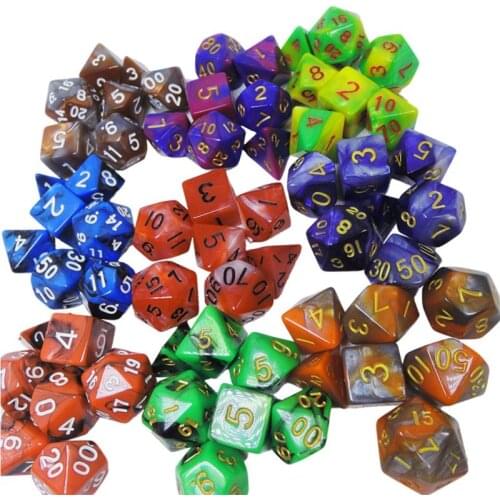 DIY Crystal Epoxy Mold Dice Fillet Shape Multi-spec Digital Game Silicone Mould
