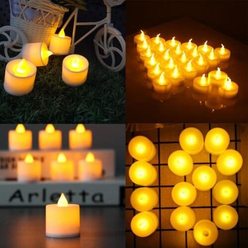 1PC Colorful Flameless LED Candles Tea Light Creative Lamp Battery Powered Home Wedding Birthday Party Decoration Lighting