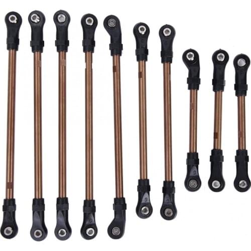 10pcs/Set Adjustable Link Rod with End Ball Joint 324mm Wheelbase for TRAXXAS TRX4 RC Crawler Car Upgrade Spare Parts