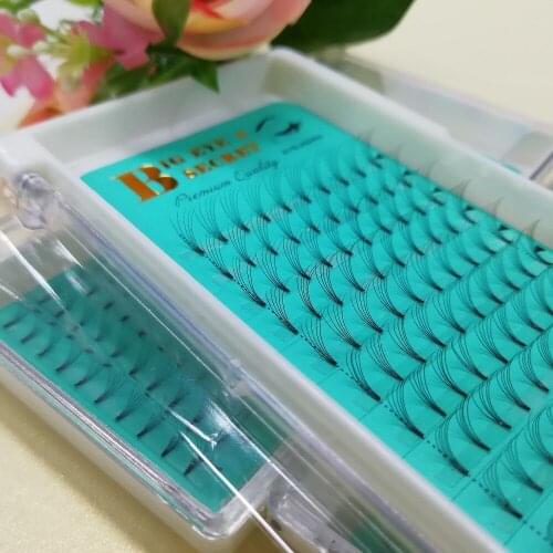 Hot Selling short stem 5D C D Curl Volume Eyelash Extension Premade Fans 8-15mm Lashes Private Lable