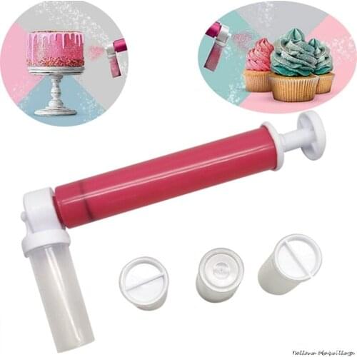 Manual Cake Spray Gun Airbrush Cake Decorating Coloring Baking Decoration Tools Cake Pastry Dusting Spray Tube Kitchen Supply