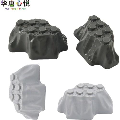 City Accessories Series 4×8 Irregular Mountain Pier Components Building Blocks Educational Toys Childs Gifts Decoration Cities