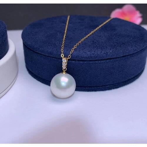 Shilovem 18k yellow gold Natural freshwater pearls pendants fine Jewelry women trendy plant no necklace gift new mymz12-136699zz