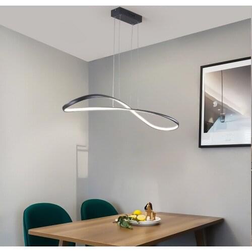 Gleam Modern led pendant lights for dining room kitchen Room Home Deco Pendant Lamp 90-260V Matte Black/White Finished WF1029