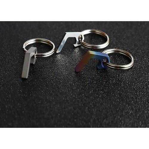 TC4 Titanium Alloy Creative Mini Multi-Function Key chain Lightweight Bottle Beer Opener Keyring Outdoor EDC Gadgets Small Gifts