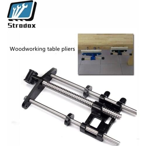 Woodworking table guide rod clamp diy bench vise bench vise clamping fixture double connecting rod cast iron