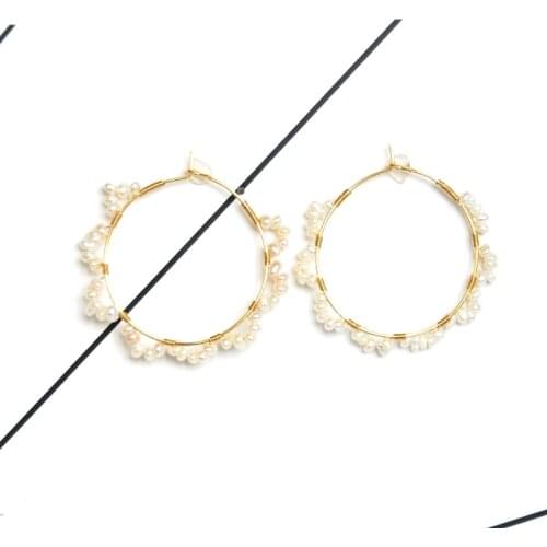 Gold fashion jewelry wire wrapped earrings handmade designer earrings for women gift