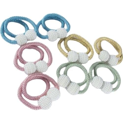 1Pcs Magnetic ball Pearl Curtain Buckle Shower curtain Bandage Clip Bedroom living room ligature ring sbuckle Embellishments