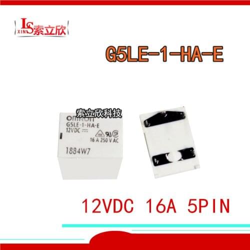 10PCS/lot 100%Original NEW relay G5LE-1-E-36-12V G5LE-1-HA-E G5LE 1 HA E G5LE-1-HA-E 12VDC G5LE-1-E-36-12V 16A 5PIN