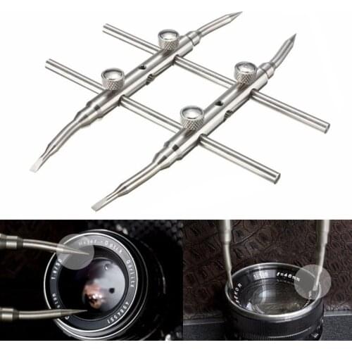 25-130MM Professional Curved Tips Camera Lens Spanner Wrench Repair Opening Tool Kit for Most DSLR Cameras Lenses Accessories