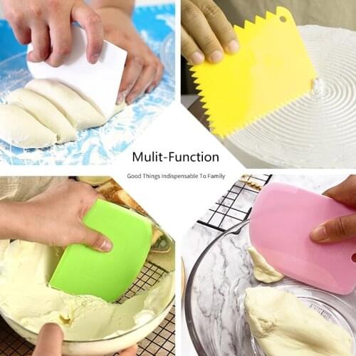 Dough Cutter Trapezoid Spatula Dough Scraper Kitchen Butter Knife Baking Pastry Tools Cake Topper Baking Accessories