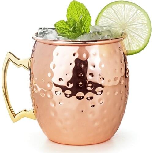 550ml Stainless Steel Moscow Mule Copper Mugs Coffee Mug Beer Cup BPA Free Water Bottle For Outdoor Camping