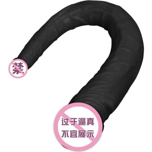 Double-headed dildo male and female shared dildo super long size head simulation penis sex products