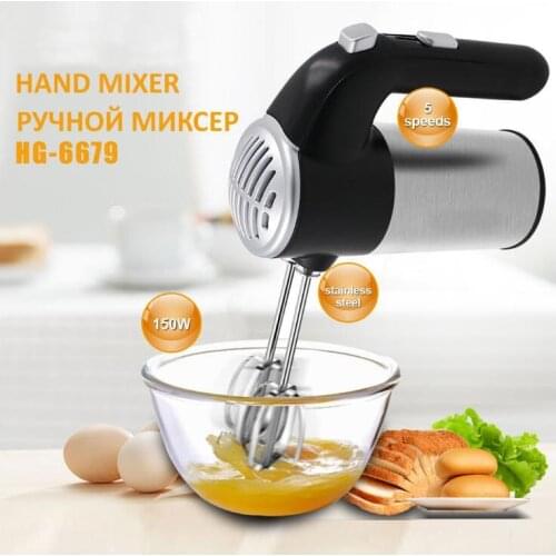 250W Electric Food Mixers With Dough Hooks Chrome Beaters Storage Case Kitchen Hand Mixer For Mixing Cakes Bread Dough