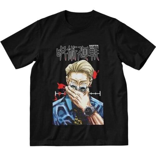 Jujutsu Kaisen T Shirt for Men 100% Cotton Printed T-shirt Streetwear Tshirt Short Sleeve Anime Manga Kento Nanami Tee Top