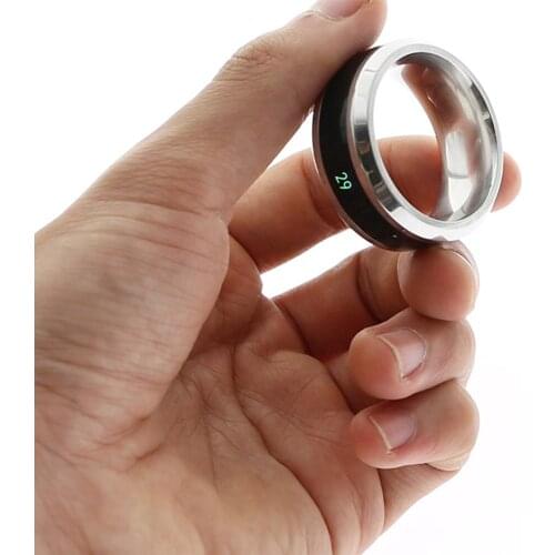 Chastity Stainless Steel Penis Ring Sleeve Scrotum Bdsm Bondage Delay Measurement Temperature Cock Rings Adult Cockring Products