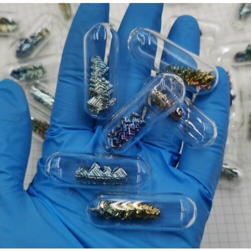 Rainbow Bismuth Crystals Metal Mineral Specimen