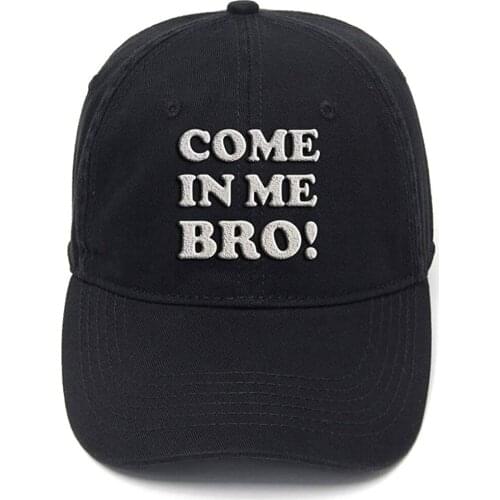 Lyprerazy Come in ME BRO! Washed Cotton Adjustable Men Women Unisex Hip Hop Cool Flock Printing Baseball Cap