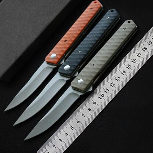 MK Bearing Folding Knife 9cr18mov Steel blade G10 Handle Outdoor Camping hunting knife Survival pocket Tactical EDC Tools