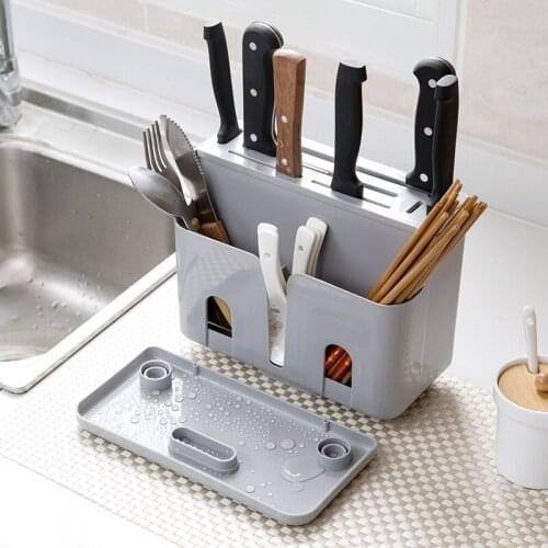 Multifunction Kitchen Knife Holder Universal Knives Blocks Non-slip Spoon Forks Storage Rack Kitchen Knife Block Storage Tools