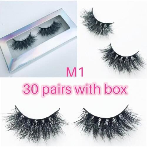 Morwalendi Lashes 30 pairs Fluffy 3D Mink lashes mink false eyelashes wholesale daily makeup reusable mink eyelashes cilios M1