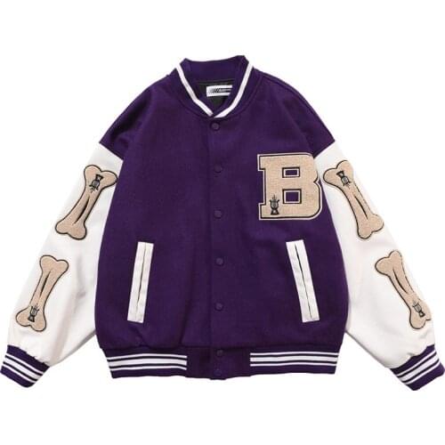 KIOVNO Men High Street Printed Baseball Jackets Coats Bone Pattern Patchwork Top Clothing For Male Streetwear