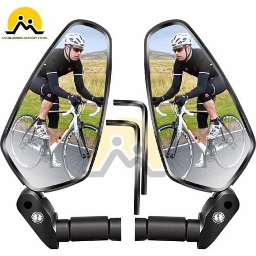 A Set of Two 360° Rotatable Bicycle Rearview Mirror,Handlebar Rearview Mirror,Suitable for Road/Mountain/Children/Adult Bicycles